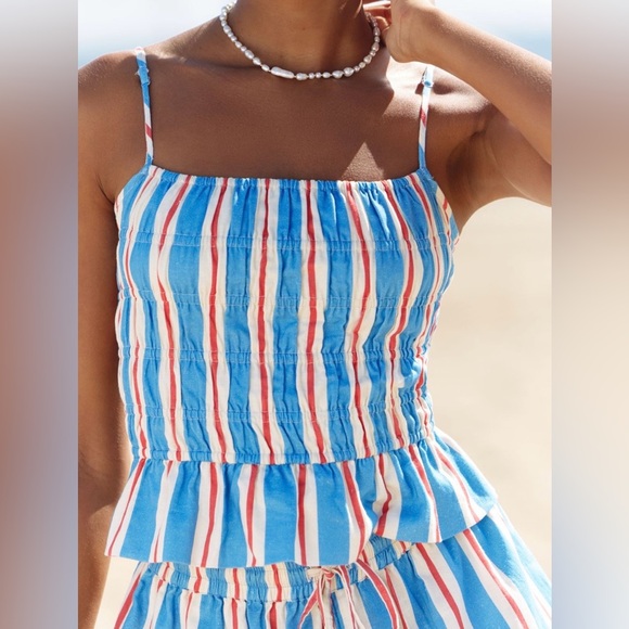 SOLID & STRIPED Delta lining blend strappy top - Picture 3 of 7